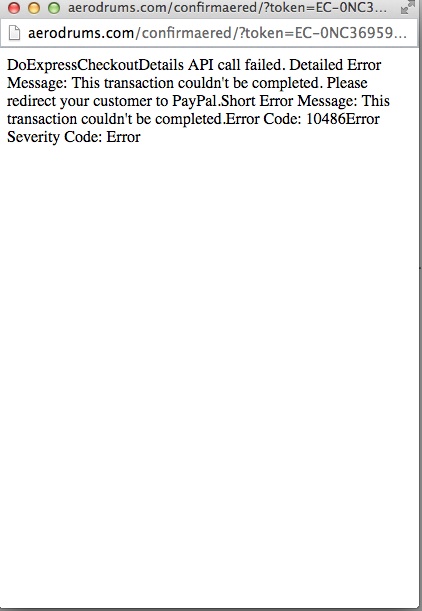 Error Message Screenshot