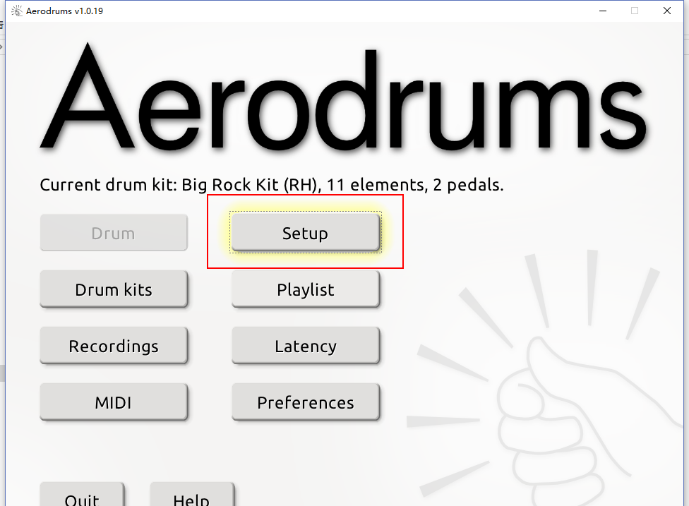 When I click "setup", it goes black, and when I press "space" key it returns to this page.