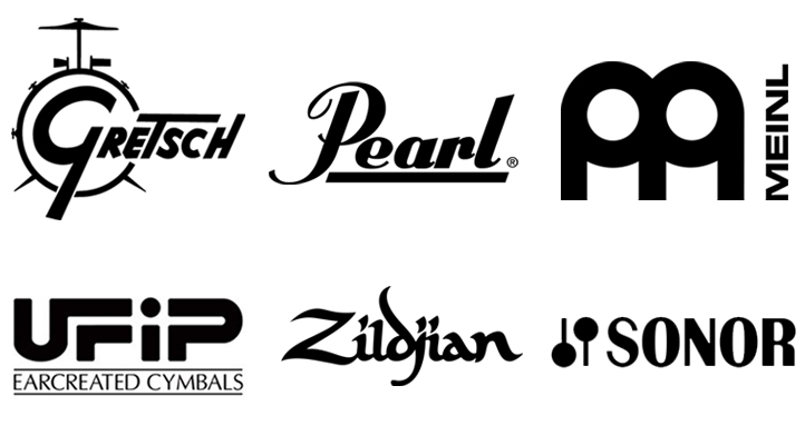 Logos for non electronic drums brands we have sampled