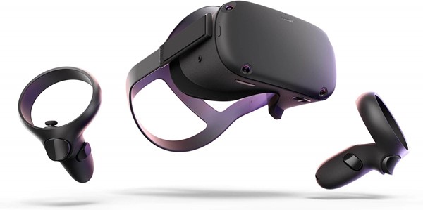 Oculus Quest headset and controllers